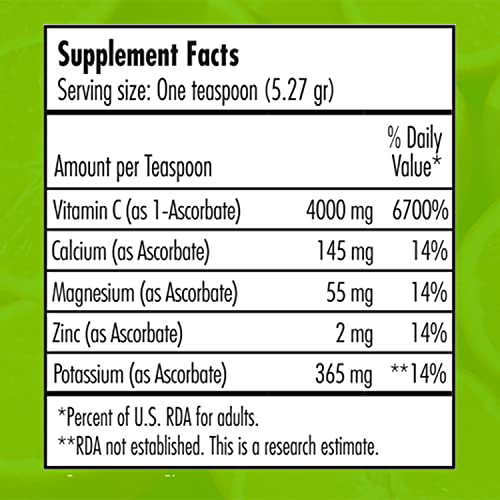 Foto 8 pulgar | Sales C De Vitamina C En Polvo 4000 Mg Con Calcio Y Magnesio 750 Ml - Venta Internacional.