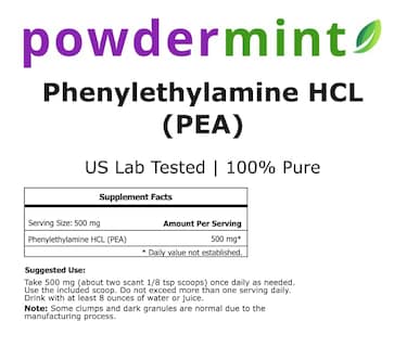 Foto 2 | Suplemento De Menta Feniletilamina Hcl (guisante) 125 G - Venta Internacional.