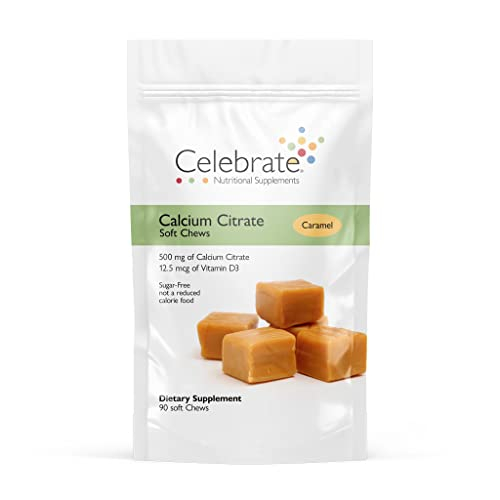 Foto 2 pulgar | Masticables Blandos Con Citrato De Calcio Celebrate Caramel, 500 Mg, 90 Unidades - Venta Internacional.