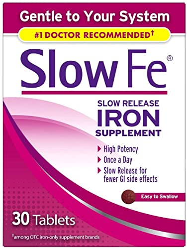 Suplemento De Hierro De Liberación Lenta Slow Fe 60 Comprimidos (paquete De 2) - Venta Internacional.