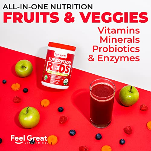 Foto 3 pulgar | Suplemento Feel Great 365 Organic Superfood Reds En Polvo - Venta Internacional.