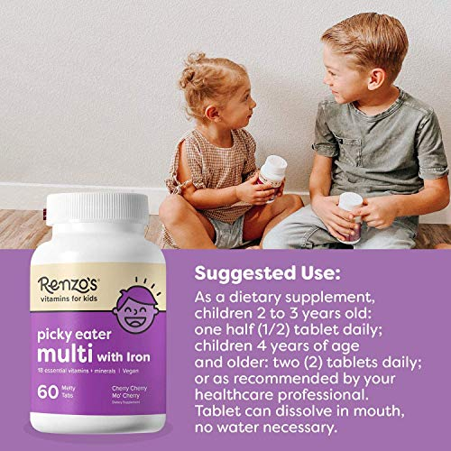 Foto 6 pulgar | Suplemento Multivitamínico Renzo's Picky Eater Kids, 60 Tabletas - Venta Internacional.