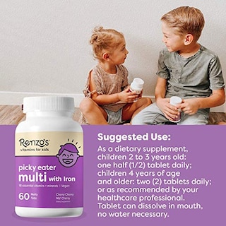 Foto 5 | Suplemento Multivitamínico Renzo's Picky Eater Kids, 60 Tabletas - Venta Internacional.