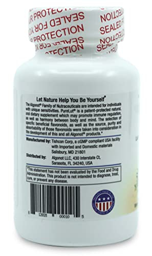 Foto 4 pulgar | Complemente Algonot Purelut 60 Cápsulas De Gel Con 100 Mg De Luteolina - Venta Internacional.