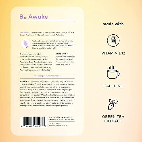 Foto 2 | Patch The Good Patch B12 Awake Con Cafeína, Vitamina B12 Y Té Verde - Venta Internacional.