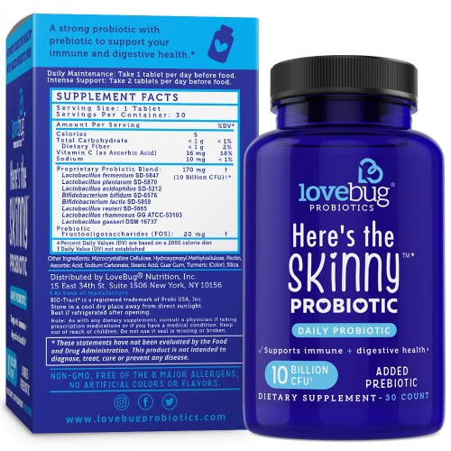 Foto 3 pulgar | Suplemento Lovebug Here's The Skinny Probiotics 10 Mil Millones De C - Venta Internacional.