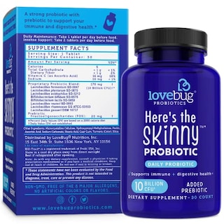 Foto 2 | Suplemento Lovebug Here's The Skinny Probiotics 10 Mil Millones De C - Venta Internacional.