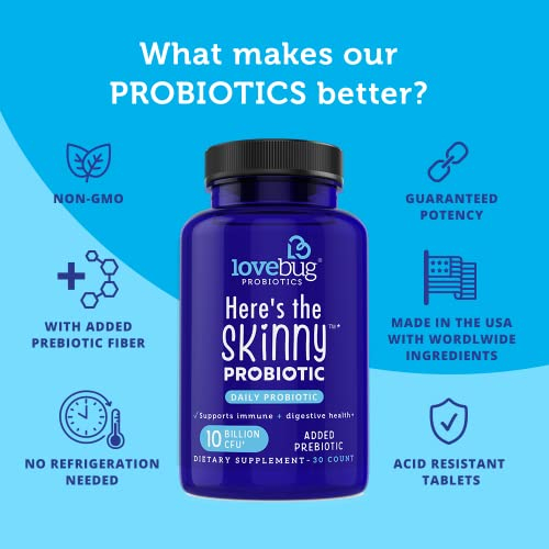 Foto 6 pulgar | Suplemento Lovebug Here's The Skinny Probiotics 10 Mil Millones De C - Venta Internacional.