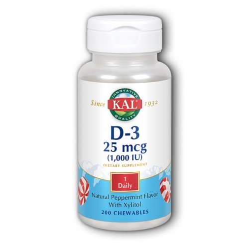 Suplemento Kal D-3, Masticable, 200 Unidades, Para Masticar (paquete De 4) - Venta Internacional.