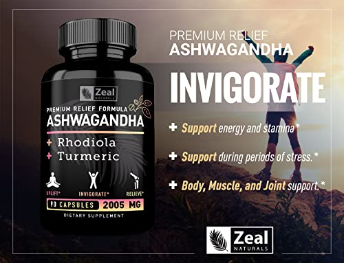 Foto 5 pulgar | Suplemento Zeal Naturals, Complejo De Ashwagandha, 90 Cápsulas - Venta Internacional.