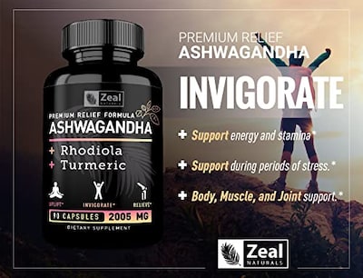 Foto 4 | Suplemento Zeal Naturals, Complejo De Ashwagandha, 90 Cápsulas - Venta Internacional.