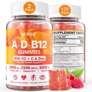 Foto 1 | Suplemento De Gomitas Neviss Con Vitamina Adk+ B12 Sin Azúcar Para Adultos - Venta Internacional.