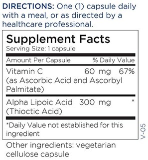 Foto 5 | Suplemento De Ácido Alfa Lipoico Para El Mantenimiento Metabólico 300 Mg De Ala - Venta Internacional.