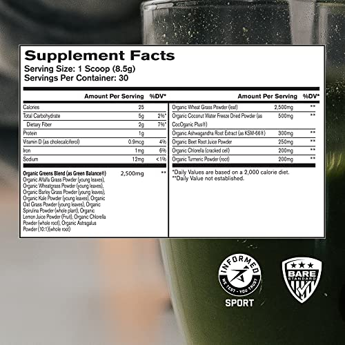 Foto 4 pulgar | Superfood Powder Bare Performance Nutrition, Verduras Fuertes - Venta Internacional.