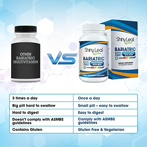 Foto 5 | Suplemento Multivitamínico Bariátrico Shiny Leaf 90 Cápsulas - Venta Internacional.