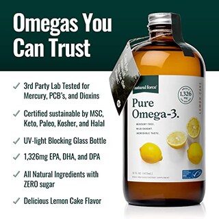 Foto 3 | Suplemento Natural Force Pure Omega 3 De Aceite De Pescado Líquido, 500 Ml - Venta Internacional.