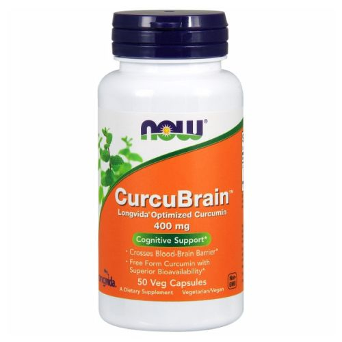 Foto 2 pulgar | Complemente Curcubrain 50 Vcaps De Now Foods Con Curcumina - Venta Internacional.