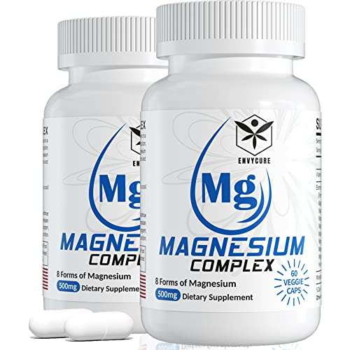 Suplemento Envycure Magnesium Complex, 8 Formas, 500 Mg, 120 Cápsulas - Venta Internacional.