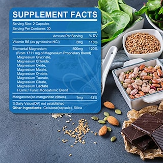 Foto 2 | Suplemento Envycure Magnesium Complex, 8 Formas, 500 Mg, 120 Cápsulas - Venta Internacional.