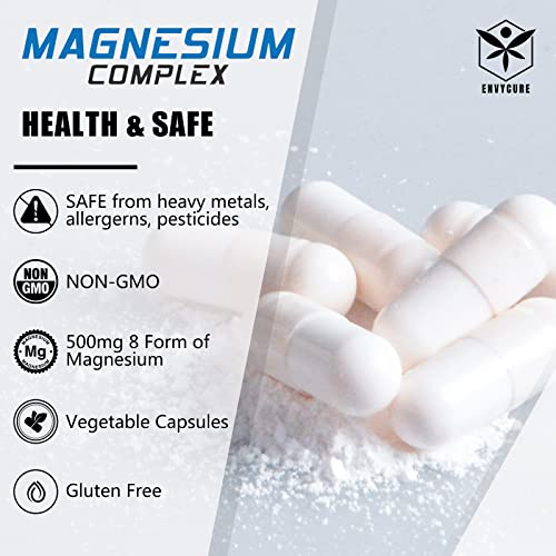 Foto 6 pulgar | Suplemento Envycure Magnesium Complex, 8 Formas, 500 Mg, 120 Cápsulas - Venta Internacional.