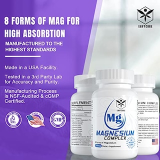 Foto 6 | Suplemento Envycure Magnesium Complex, 8 Formas, 500 Mg, 120 Cápsulas - Venta Internacional.