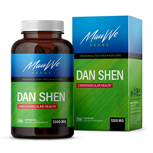 Suplemento Mauwe Herbs, Extracto De Salvia Roja Dan Shen, 250 Cápsulas - Venta Internacional.