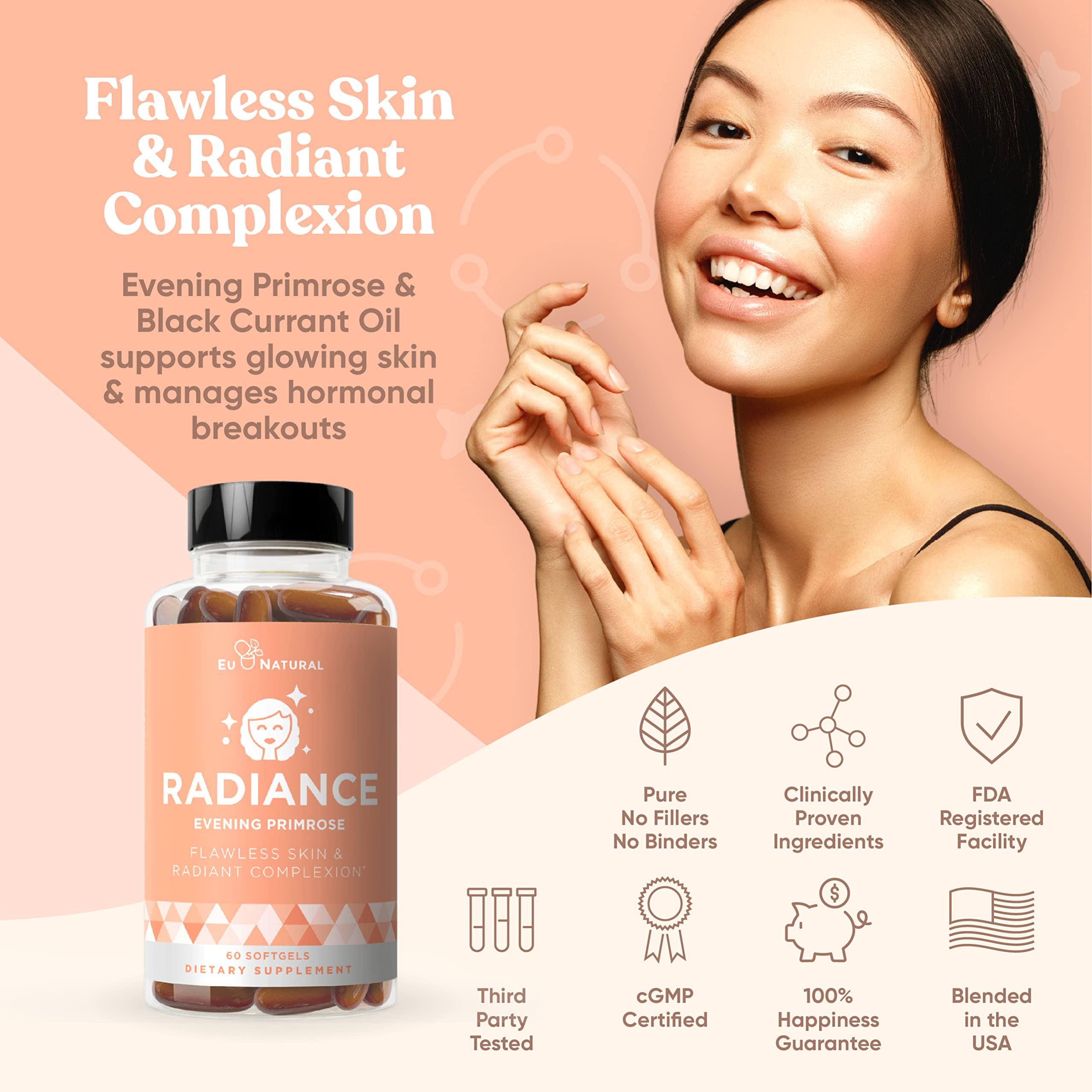 Foto 4 | Acne Pills Eu Natural Radiance Para Una Piel Y Un Cutis Impecables - Venta Internacional.