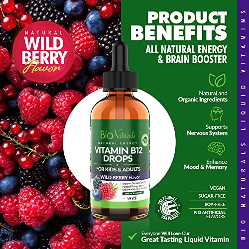 Foto 4 pulgar | Gotas Líquidas De Vitamina B12 Bio Naturals, 60 Ml, Sublinguales - Venta Internacional.