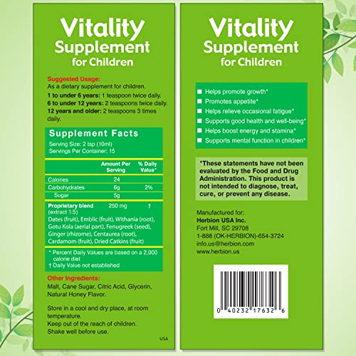 Foto 3 pulgar | Suplemento Herbion Naturals Vitality Para Niños 150 Ml - Venta Internacional.
