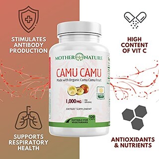 Foto 3 | Suplementos Mother Nature Organics Camu Berry 120 Cápsulas - Venta Internacional.