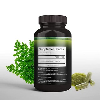 Foto 2 | Cápsulas En Polvo De Hoja De Moringa De Supreme Herbals, 500 Mg, 120 Unidades - Venta Internacional.