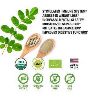 Foto 5 | Cápsulas En Polvo De Hoja De Moringa De Supreme Herbals, 500 Mg, 120 Unidades - Venta Internacional.