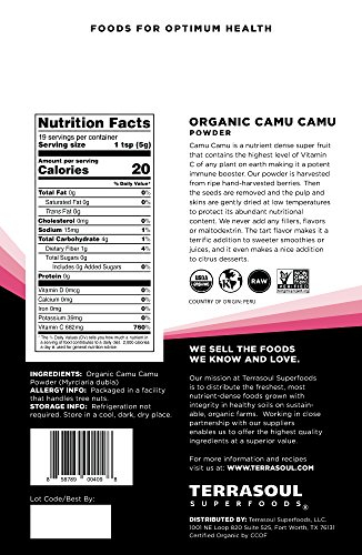 Foto 3 pulgar | Polvo De Camu Camu De Superfoods Terrasoul, 200 Ml (paquete De 2), Orgánico - Venta Internacional.