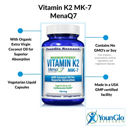 Foto 3 pulgar | Suplemento De Vitamina K2 Younglo Research Menaq7 Mk-7 100 Mcg - Venta Internacional.