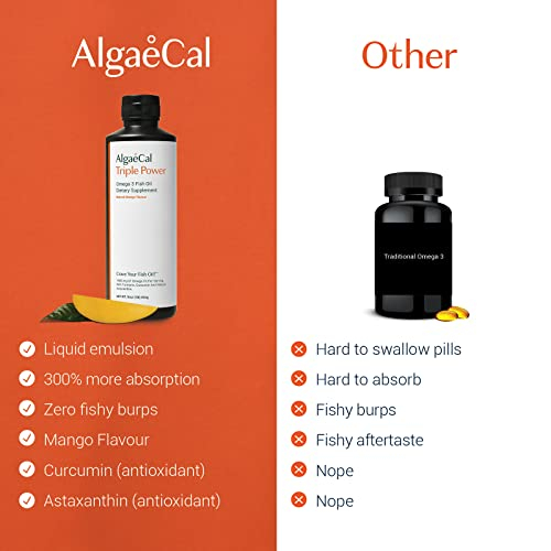 Foto 4 pulgar | Suplemento Algaecal Triple Power Omega 3 De Aceite De Pescado 300 Ml - Venta Internacional.