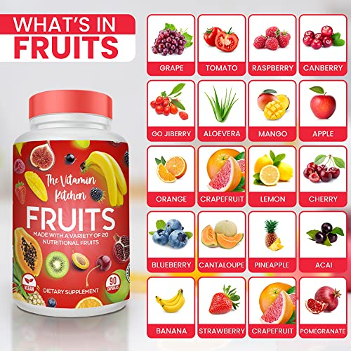 Foto 4 pulgar | Suplemento De Frutas Y Verduras De The Vitamin Kitchen, 180 Cápsulas - Venta Internacional.