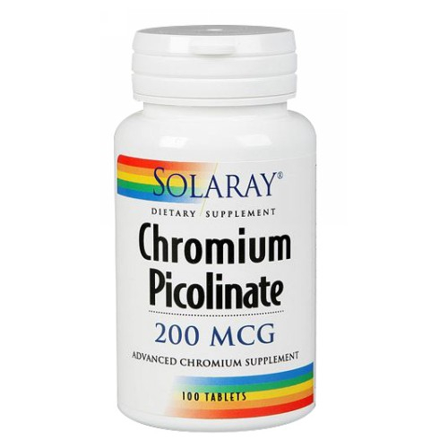 Suplemento Solaray De Picolinato De Cromo 100 Tabletas X 4 - Venta Internacional.
