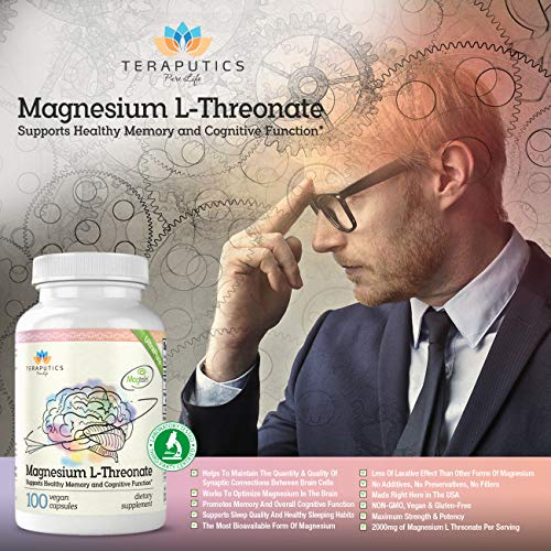 Foto 6 | Suplemento Teraputics L Treonato De Magnesio 2000 Mg 100 Cápsulas - Venta Internacional.