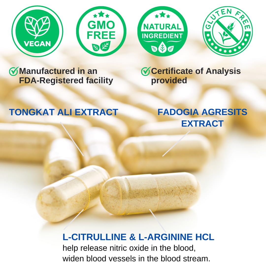 Foto 4 pulgar | Suplemento Vinatura Tongkat Ali Y Fadogia Agrestis 1200 Mg - Venta Internacional.