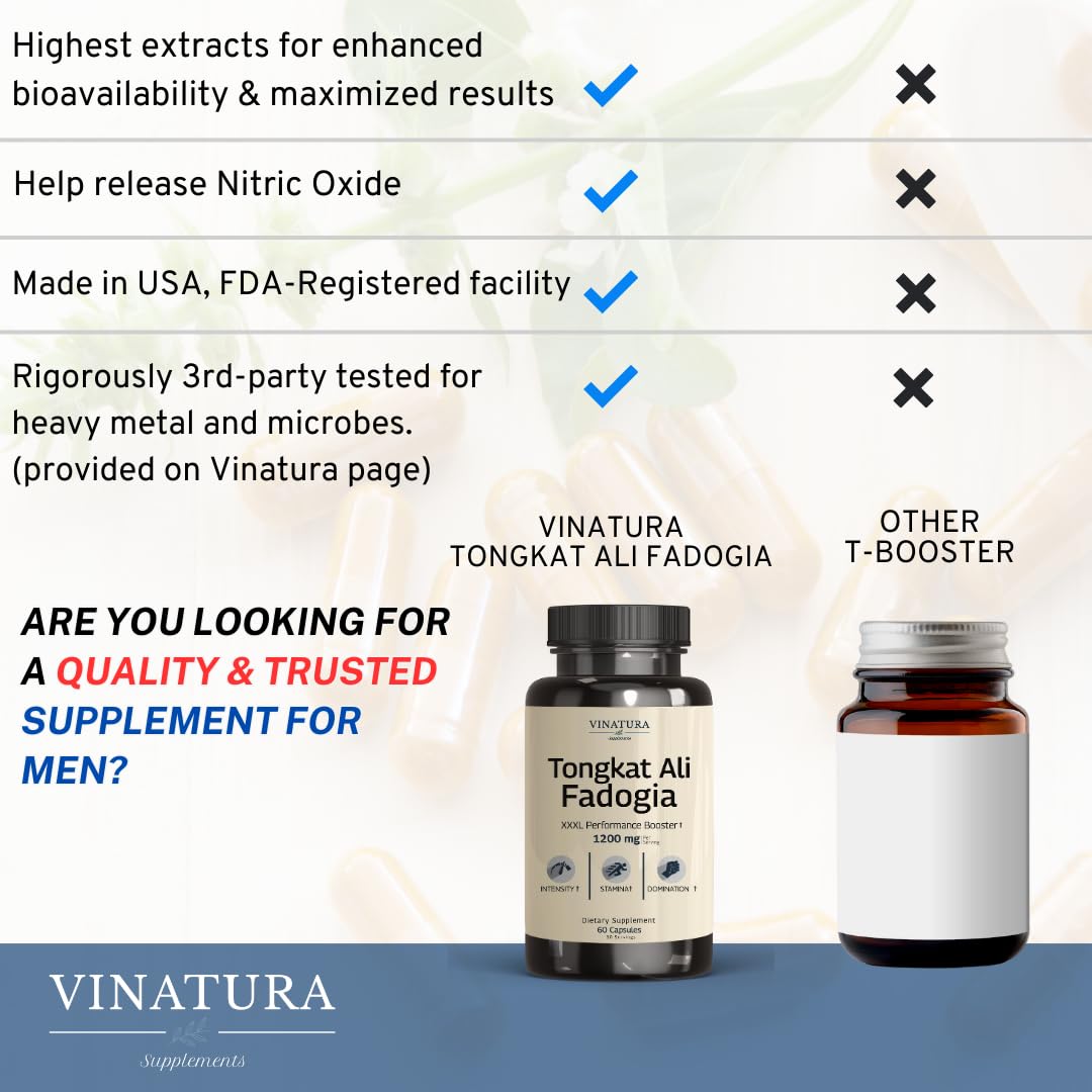 Foto 5 | Suplemento Vinatura Tongkat Ali Y Fadogia Agrestis 1200 Mg - Venta Internacional.