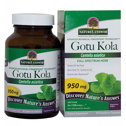 Foto 2 pulgar | Suplemento Nature's Answer, Hierba Gotu-kola, 90 Cápsulas (paquete De 2) - Venta Internacional.