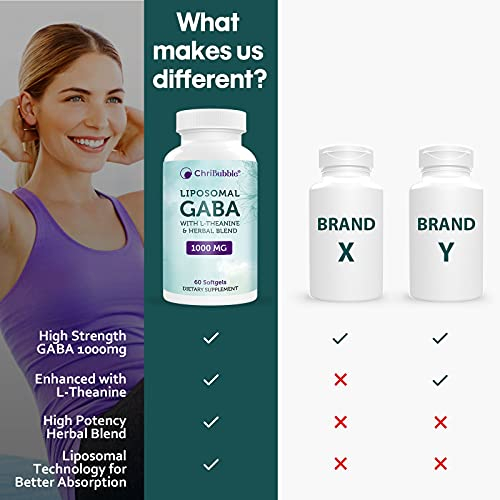 Foto 4 pulgar | Suplementos Christbubble Gaba Liposomal 1000 Mg Con L-teanina  - Venta Internacional