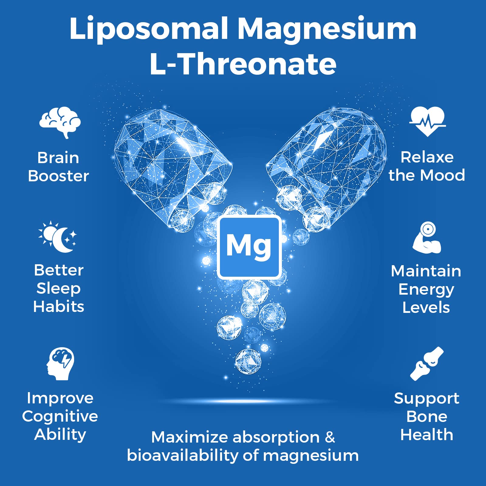 Foto 4 pulgar | Suplementos De L-treonato De Magnesio Liposomal Kayseari 2000 Mg - Venta Internacional.