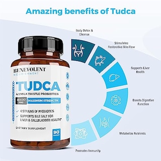 Foto 3 | Suplemento De Sales Biliares Tudca De Benevolent Nouriment 2000 Mg - Venta Internacional.