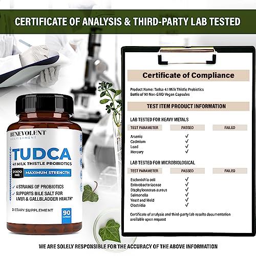 Foto 5 pulgar | Suplemento De Sales Biliares Tudca De Benevolent Nouriment 2000 Mg - Venta Internacional.