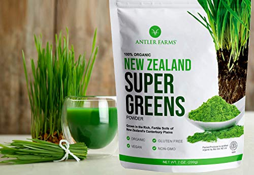 Foto 5 pulgar | Polvo Super Greens Antler Farms 100% Orgánico, 200 G, 40 Porciones - Venta Internacional.