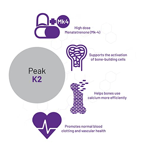 Foto 4 | Suplemento Aor Peak K2 Bone Cardiovascular Health 90 Cápsulas - Venta Internacional