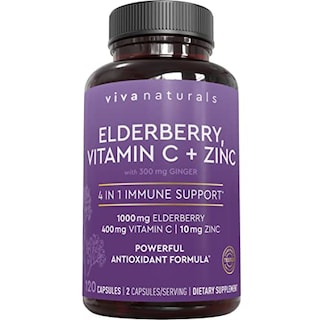 Foto 1 | Complementa La Baya Del Saúco, La Vitamina C, El Zinc Y El Jengibre De Viva Naturals - Venta Internacional.