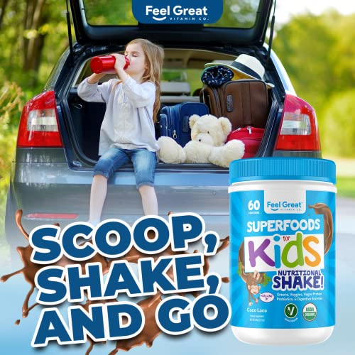 Foto 5 | Proteína En Polvo Feel Great 365 Superfoods Kids Chocolate 375 Ml - Venta Internacional.