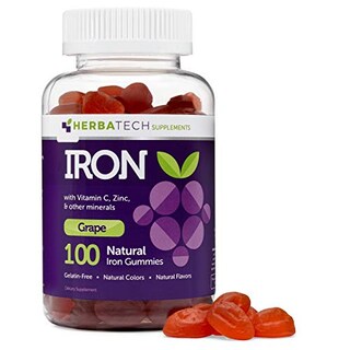Foto 1 | Multivitamínico Masticable Iron Gummies Herbatech Para Adultos Y Niños - Venta Internacional.